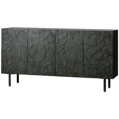 Woood Counter Dressoir Hout Zwart - KwaliteitWonen.nl