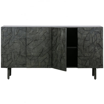 Woood Counter Dressoir Hout Zwart - KwaliteitWonen.nl