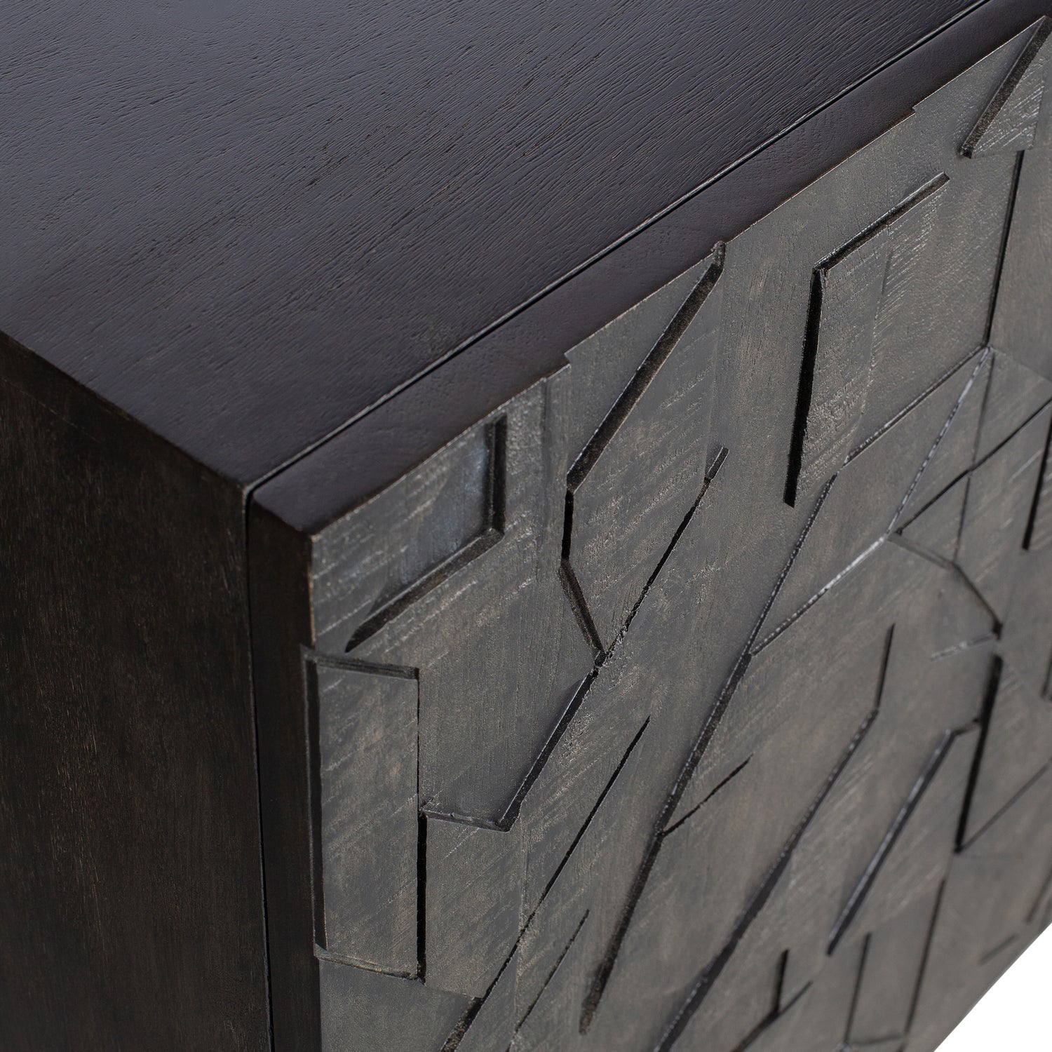 Woood Counter Dressoir Hout Zwart - KwaliteitWonen.nl