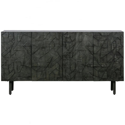 Woood Counter Dressoir Hout Zwart - KwaliteitWonen.nl