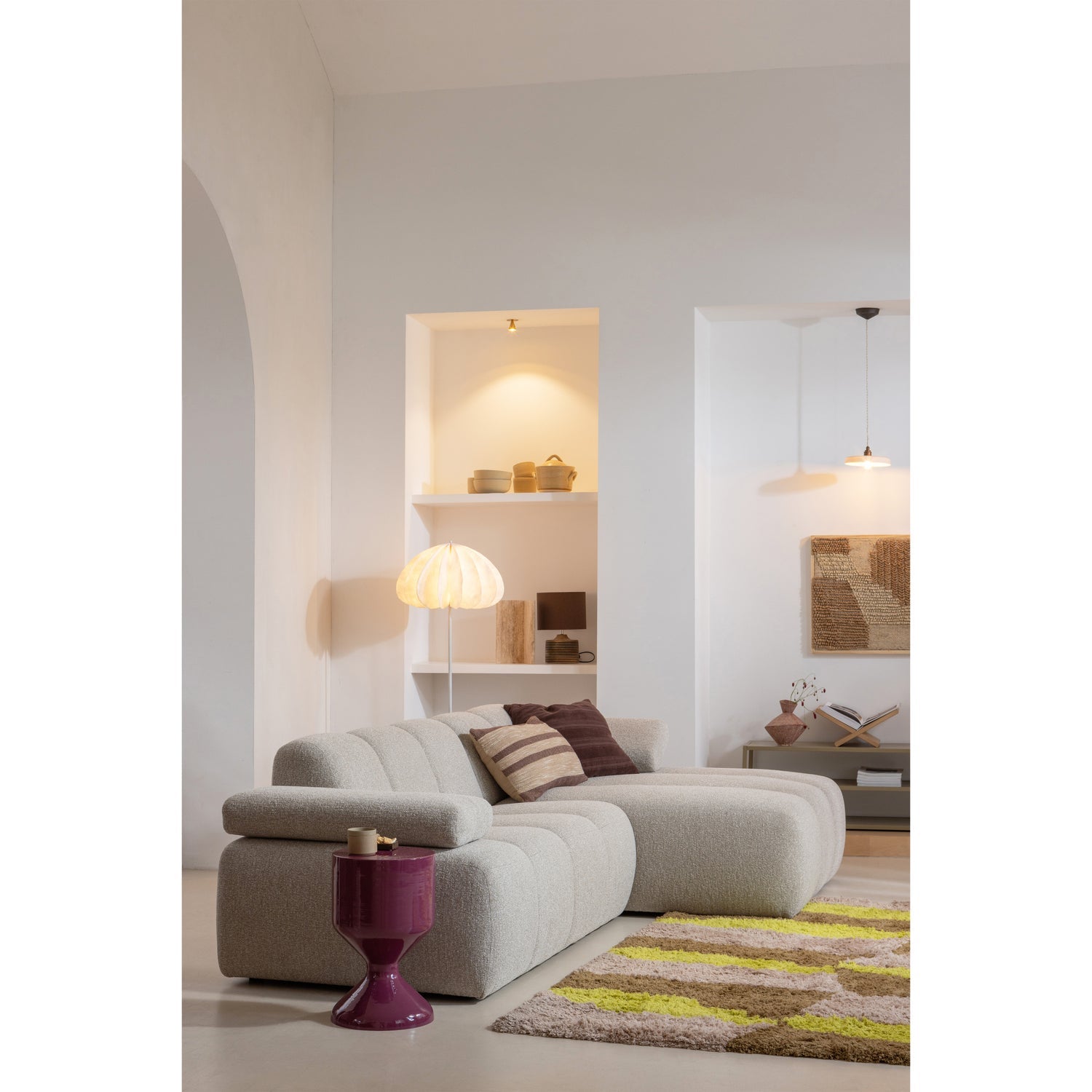 Woood Dalia Vloerlamp Tyvek Papier Wit 150x50cm - KwaliteitWonen.nl