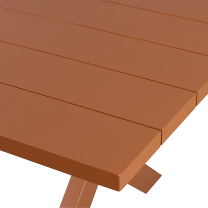 Woood Delta Picknick Tuintafel Aluminium Terra 220x100cm - KwaliteitWonen.nl