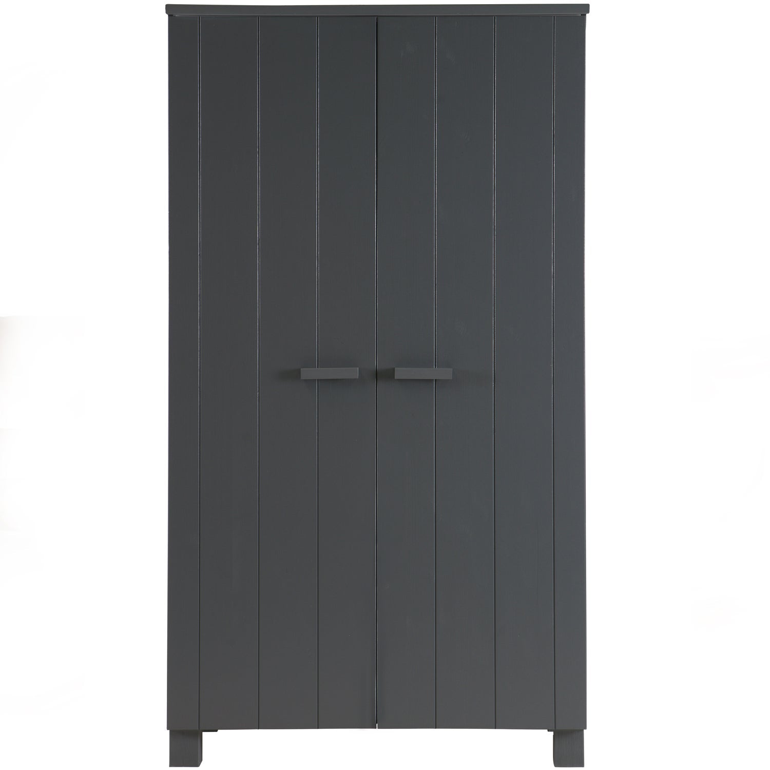Woood Dennis Kledingkast Grenen Geborsteld Steel Grey [Fsc] - KwaliteitWonen.nl