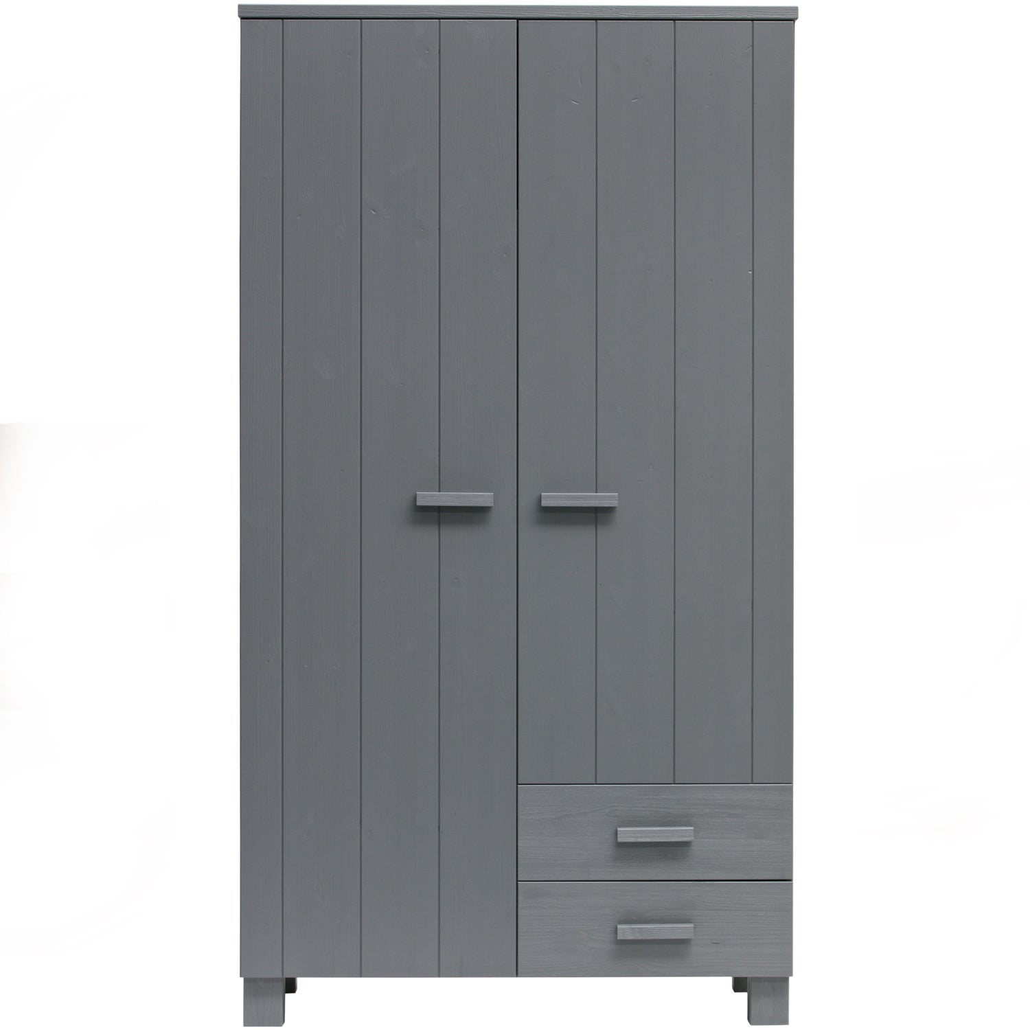 Woood Dennis Kledingkast met Laden Grenen Steel Grey [Fsc] - KwaliteitWonen.nl