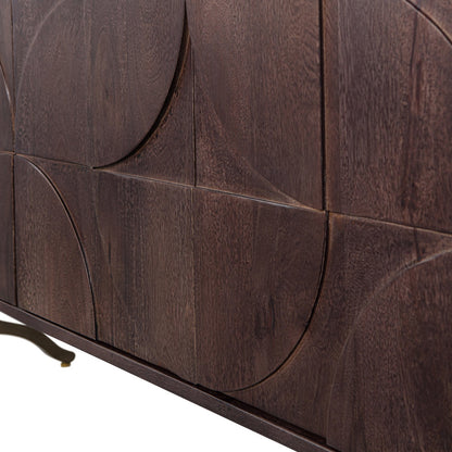 Woood Draw Dressoir Mangohout Walnoot - KwaliteitWonen.nl