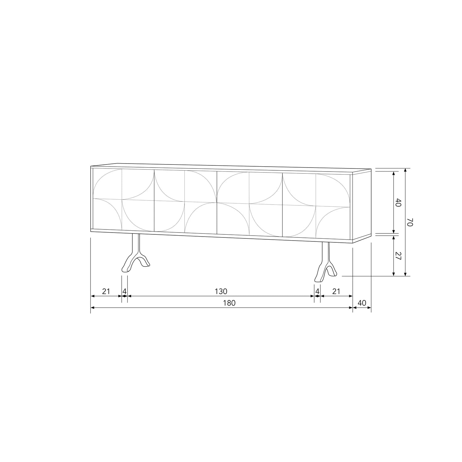 Woood Draw Dressoir Mangohout Walnoot - KwaliteitWonen.nl