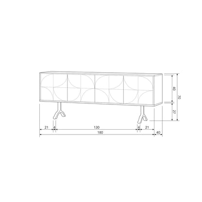 Woood Draw Dressoir Mangohout Walnoot - KwaliteitWonen.nl