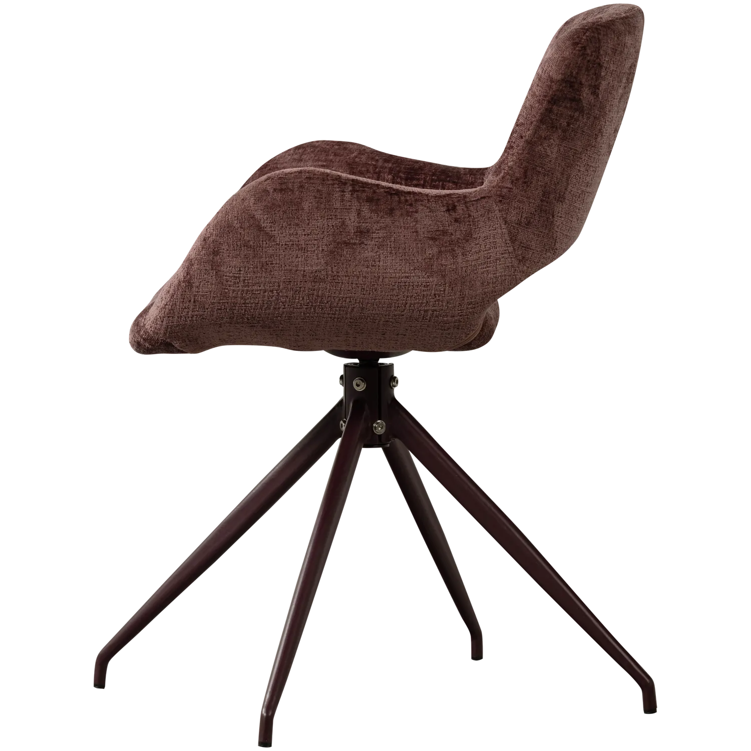 Woood Eliva Eetkamerstoel Structure Velvet Paars (Set Van 2) - KwaliteitWonen.nl