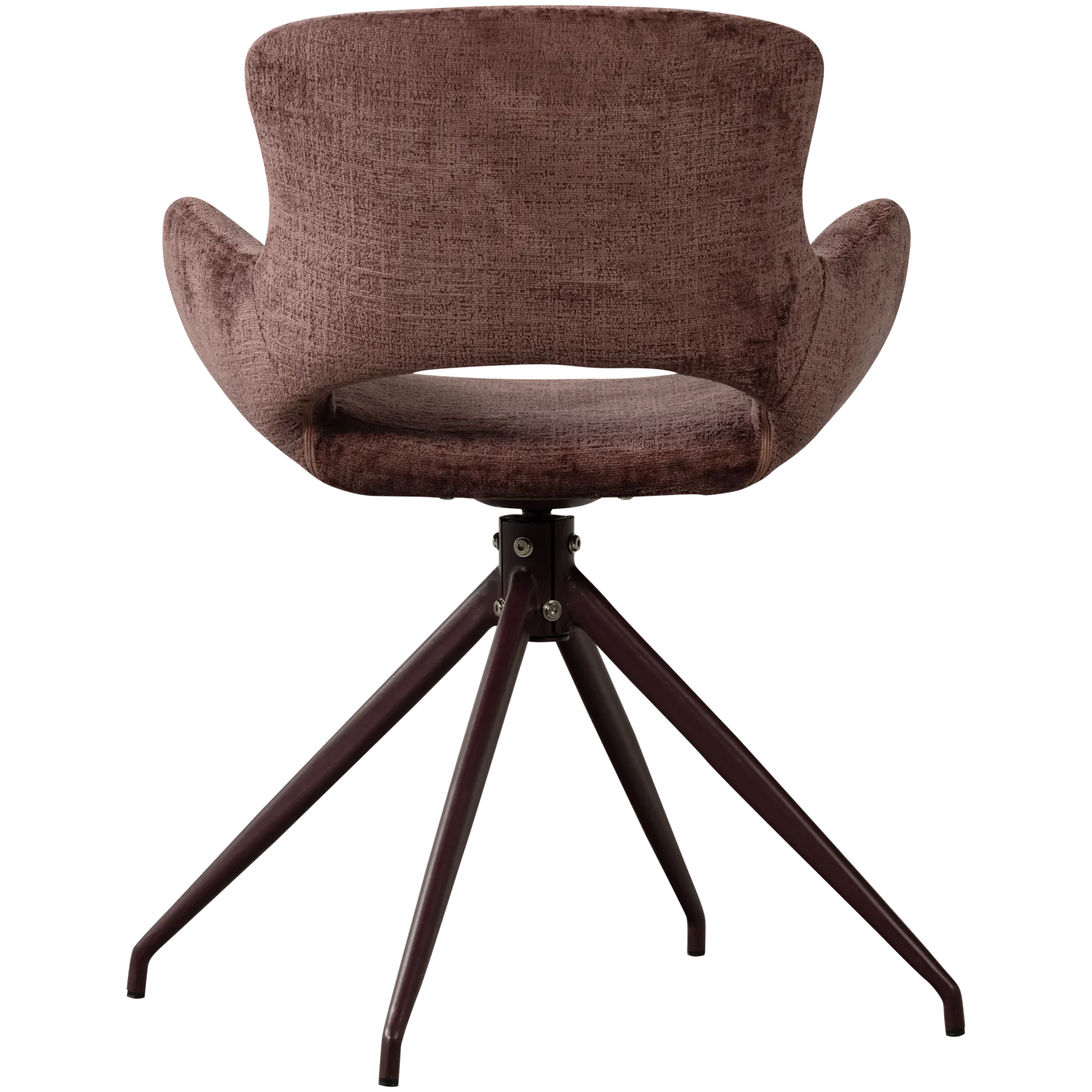 Woood Eliva Eetkamerstoel Structure Velvet Paars (Set Van 2) - KwaliteitWonen.nl