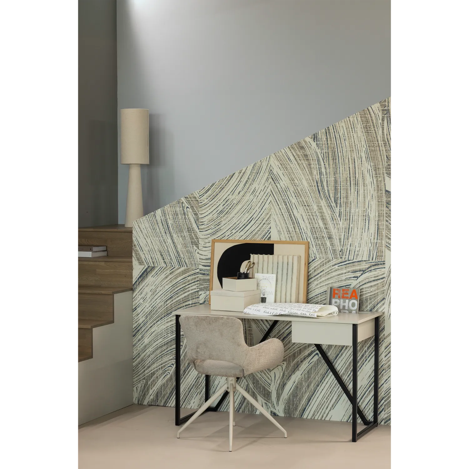 Woood Eliva Eetkamerstoel Structure Velvet Zand (Set Van 2) - KwaliteitWonen.nl