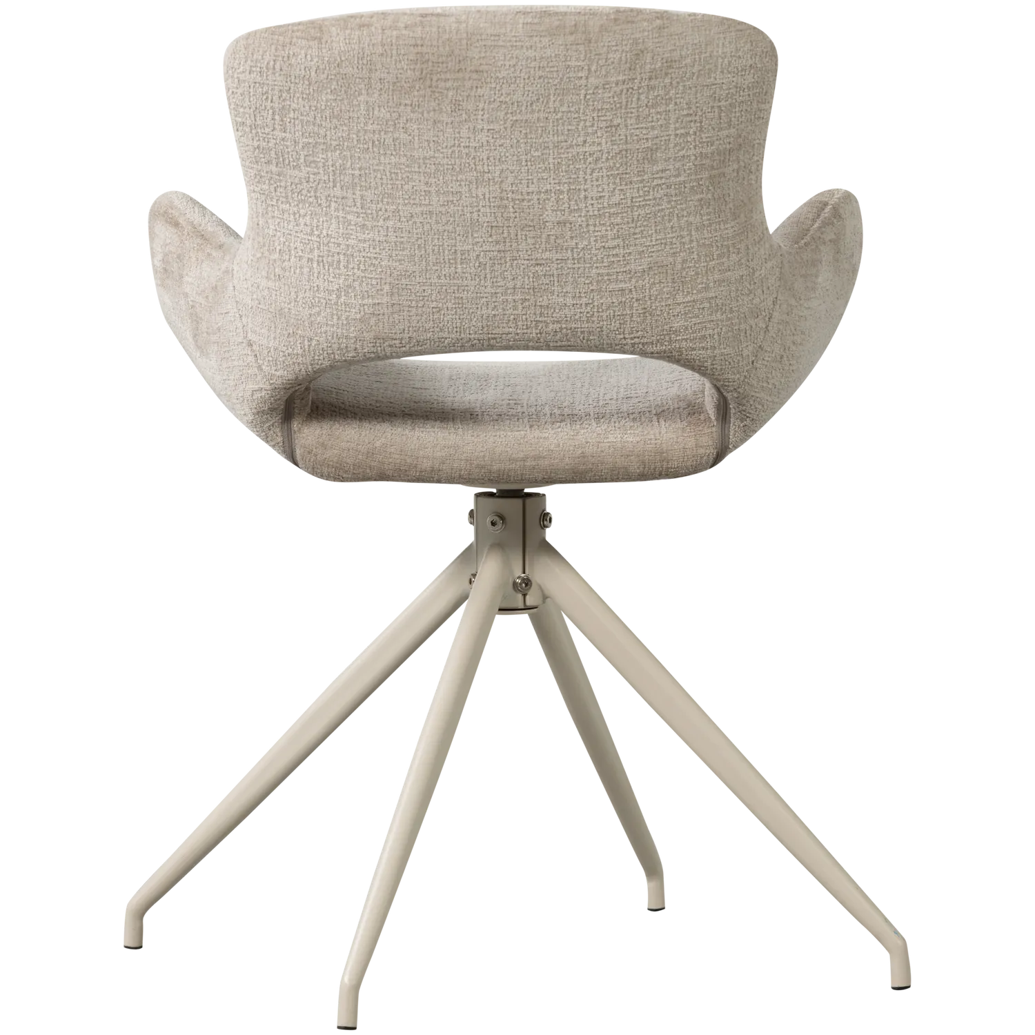 Woood Eliva Eetkamerstoel Structure Velvet Zand (Set Van 2) - KwaliteitWonen.nl