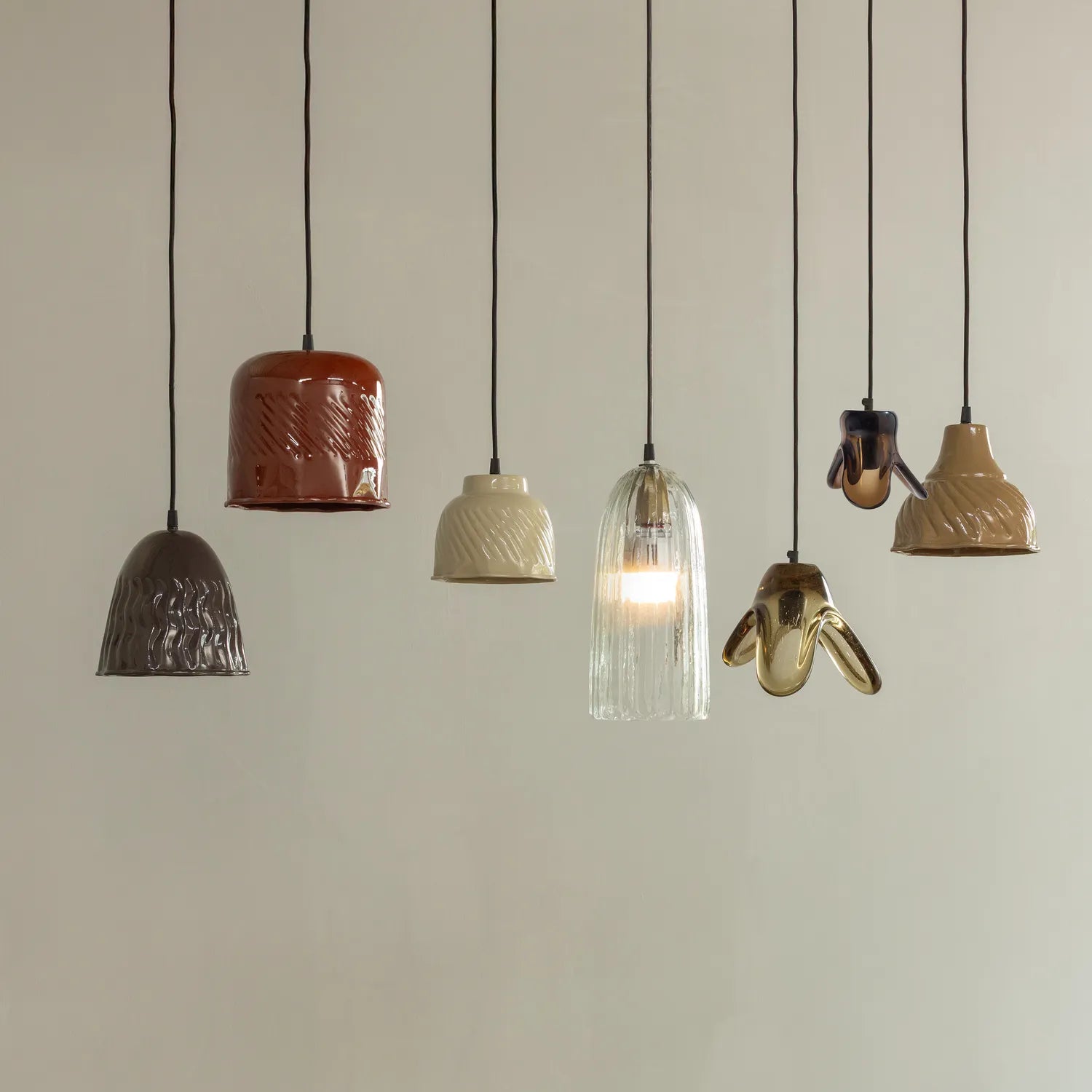 Woood Elle Hanglamp Groot Glas Groen - KwaliteitWonen.nl