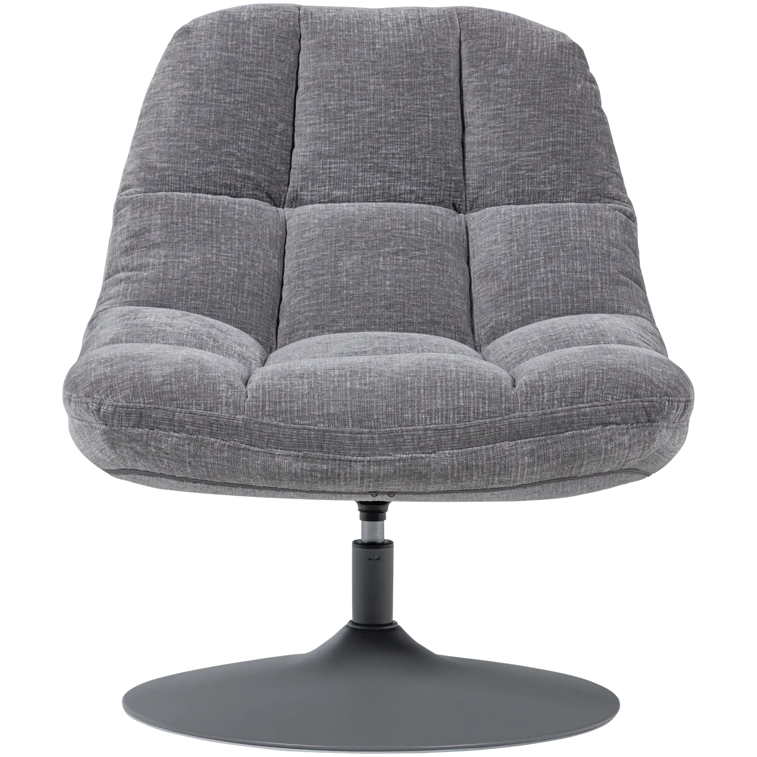 Woood Elvi Draaifauteuil Chenille Structuur Lichtgrijs - KwaliteitWonen.nl