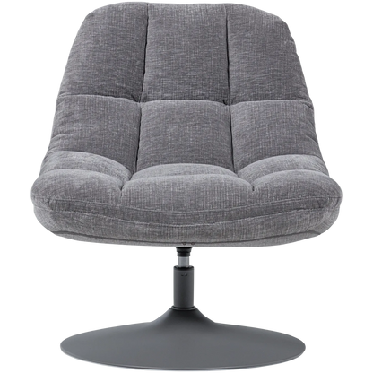 Woood Elvi Draaifauteuil Chenille Structuur Lichtgrijs - KwaliteitWonen.nl