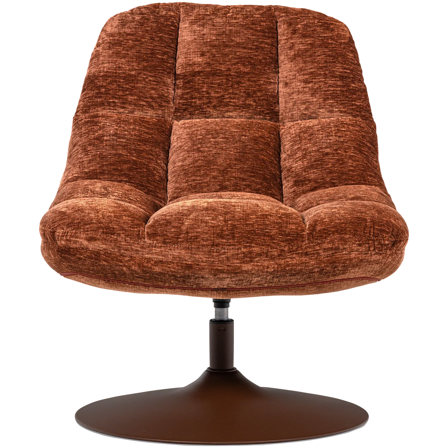 Woood Elvi Draaifauteuil Chenille Structuur Roestbruin - KwaliteitWonen.nl