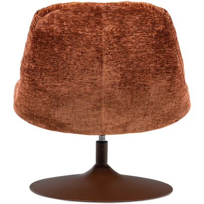 Woood Elvi Draaifauteuil Chenille Structuur Roestbruin - KwaliteitWonen.nl