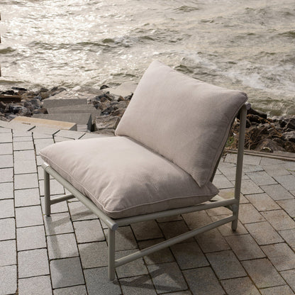 Woood Elvo Tuin Loungestoel Aluminium Zand - KwaliteitWonen.nl
