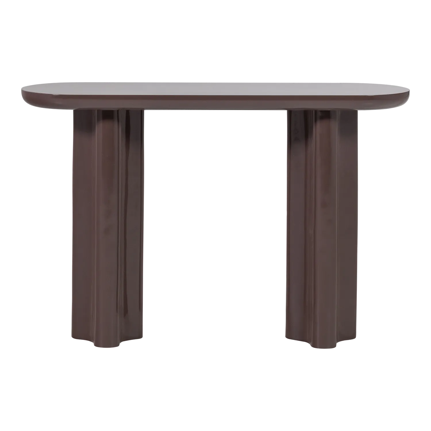 Woood Evara Sidetable Hout Hoogglans Donkerbruin [Fsc] - KwaliteitWonen.nl