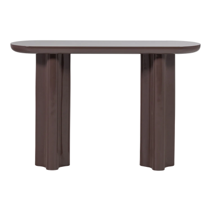 Woood Evara Sidetable Hout Hoogglans Donkerbruin [Fsc] - KwaliteitWonen.nl
