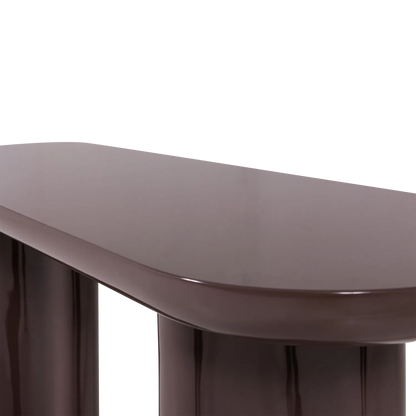 Woood Evara Sidetable Hout Hoogglans Donkerbruin [Fsc] - KwaliteitWonen.nl