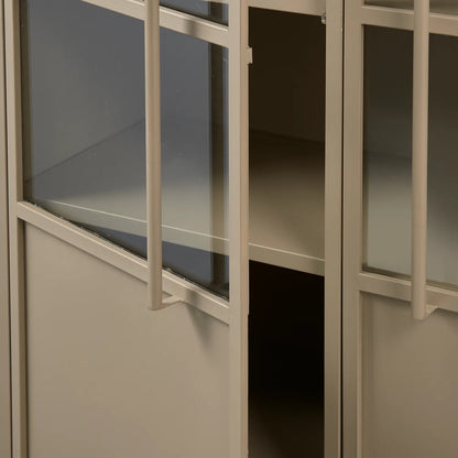 Woood Exhibit Vitrinekast Metaal Khaki - KwaliteitWonen.nl