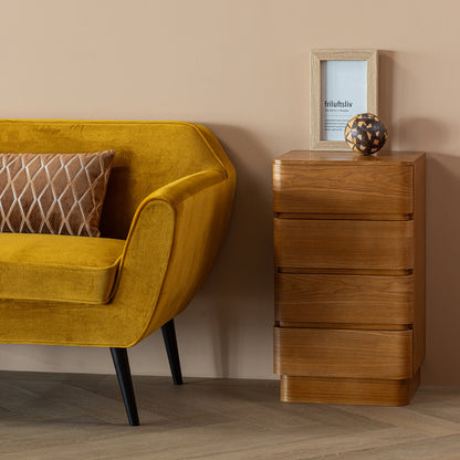 Woood Fejo Dressoir Ladekast 4 Lades Mdf Bruin [Fsc] - KwaliteitWonen.nl