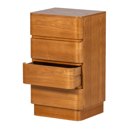 Woood Fejo Dressoir Ladekast 4 Lades Mdf Bruin [Fsc] - KwaliteitWonen.nl
