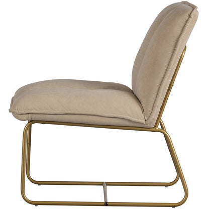 Woood Fie Fauteuil Ribstof Zand - KwaliteitWonen.nl