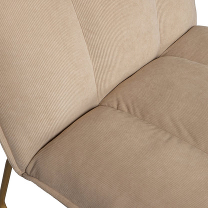 Woood Fie Fauteuil Ribstof Zand - KwaliteitWonen.nl