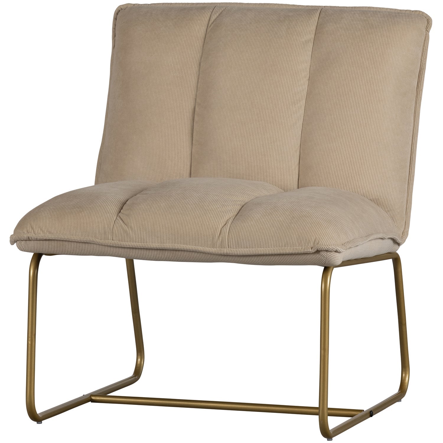 Woood Fie Fauteuil Ribstof Zand - KwaliteitWonen.nl