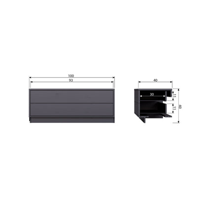 Woood Finca Dressoir TV Meubel 100cm Grenen Zwart [Fsc] - KwaliteitWonen.nl