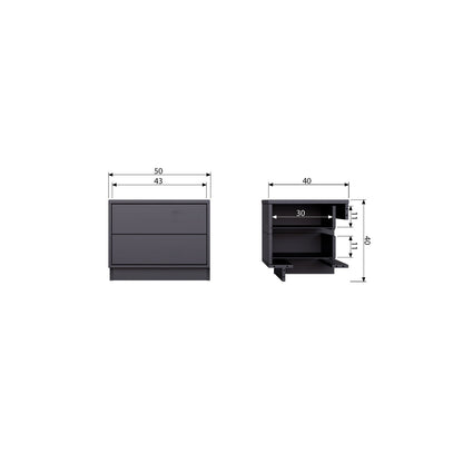Woood Finca Dressoir TV Meubel 50cm Grenen Zwart [Fsc] - KwaliteitWonen.nl