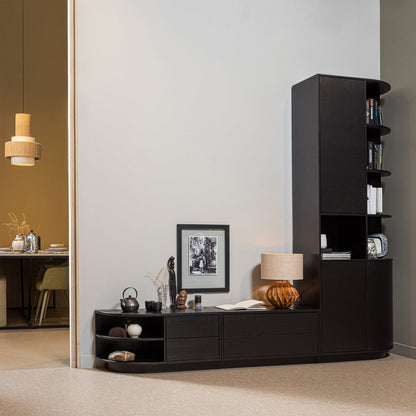 Woood Finca Dressoir TV Meubel 75cm Grenen Zwart [Fsc] - KwaliteitWonen.nl