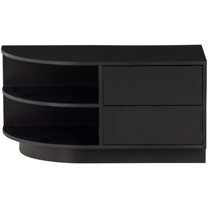 Woood Finca Dressoir TV Meubel Rond Links 78cm Grenen Zwart [Fsc] - KwaliteitWonen.nl