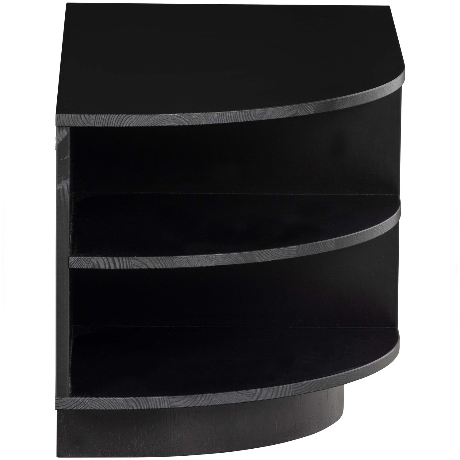 Woood Finca Dressoir TV Meubel Rond Links 78cm Grenen Zwart [Fsc] - KwaliteitWonen.nl