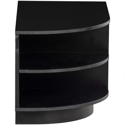 Woood Finca Dressoir TV Meubel Rond Links 78cm Grenen Zwart [Fsc] - KwaliteitWonen.nl