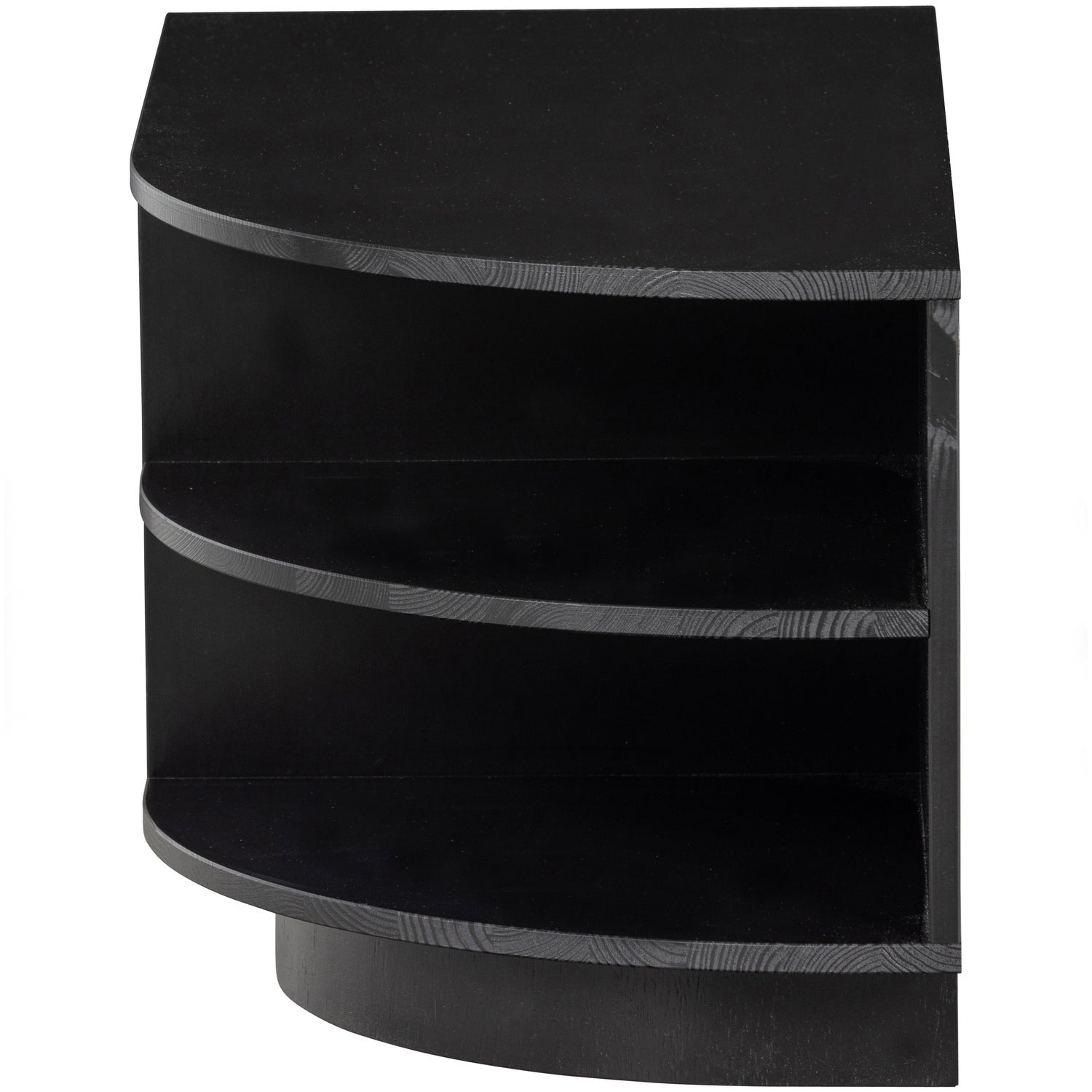 Woood Finca Dressoir TV Meubel Rond Rechts 78cm Grenen Zwart [Fsc] - KwaliteitWonen.nl