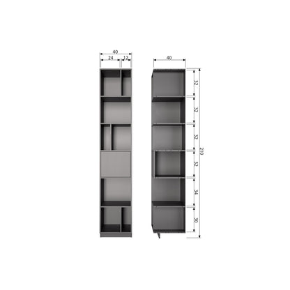 Woood Finca Open Vakkenkast 40cm Grenen Zwart [Fsc] - KwaliteitWonen.nl