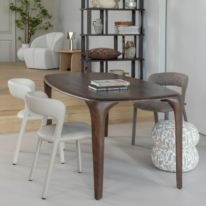 Woood Fiore Eettafel Mangohout Donkerbruin 190x95cm - KwaliteitWonen.nl