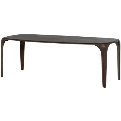Woood Fiore Eettafel Mangohout Donkerbruin 230x95cm - KwaliteitWonen.nl