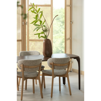 Woood Fiore Eettafel Mangohout Donkerbruin 230x95cm - KwaliteitWonen.nl