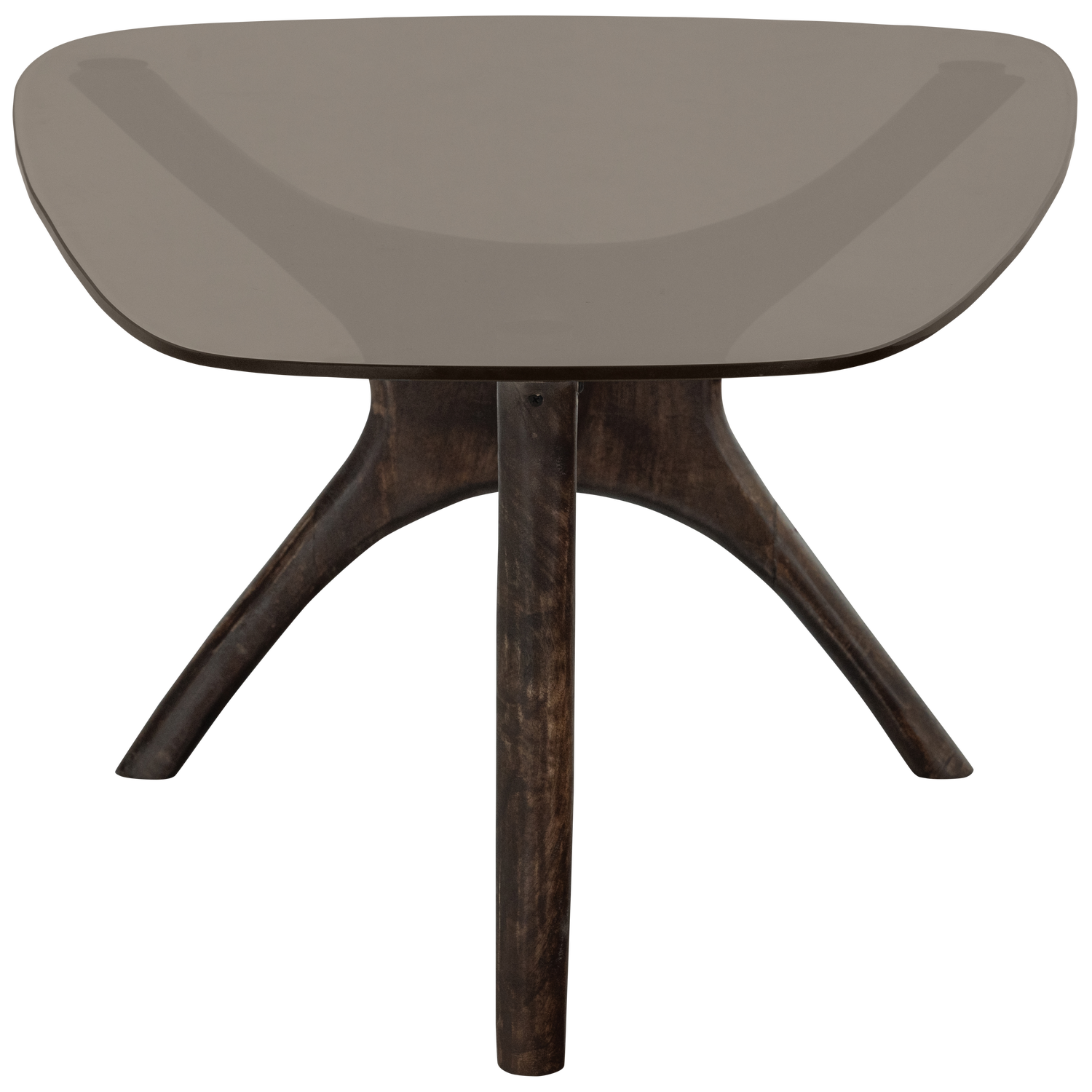 Woood Flash Salontafel Mangohout Glas Walnoot - KwaliteitWonen.nl