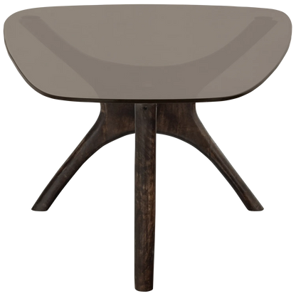 Woood Flash Salontafel Mangohout Glas Walnoot - KwaliteitWonen.nl