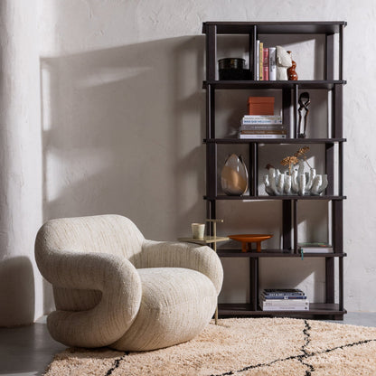 Woood Folke Fauteuil Chenille Naturel Melange - KwaliteitWonen.nl