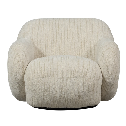 Woood Folke Fauteuil Chenille Naturel Melange - KwaliteitWonen.nl