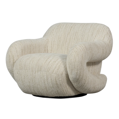 Woood Folke Fauteuil Chenille Naturel Melange - KwaliteitWonen.nl
