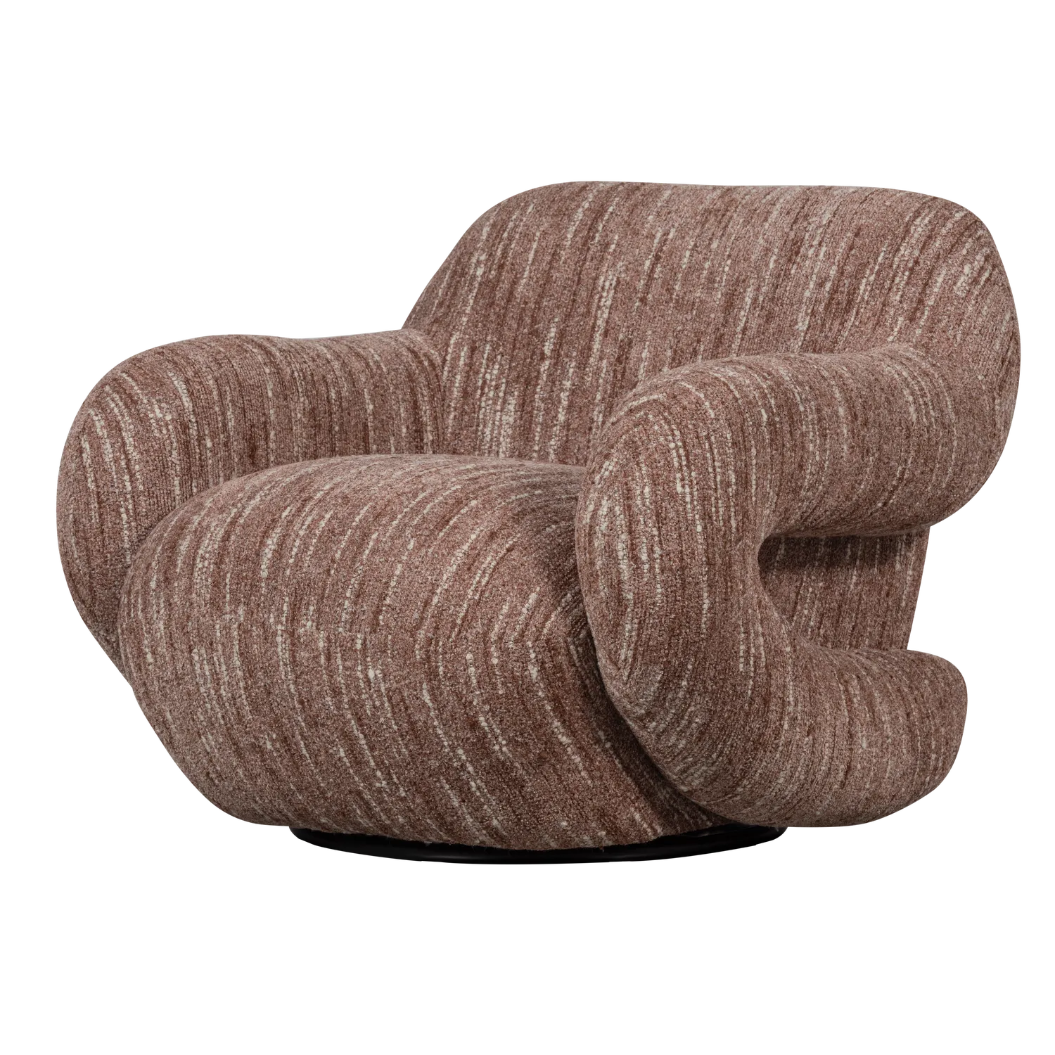 Woood Folke Fauteuil Chenille Oudroze Melange - KwaliteitWonen.nl