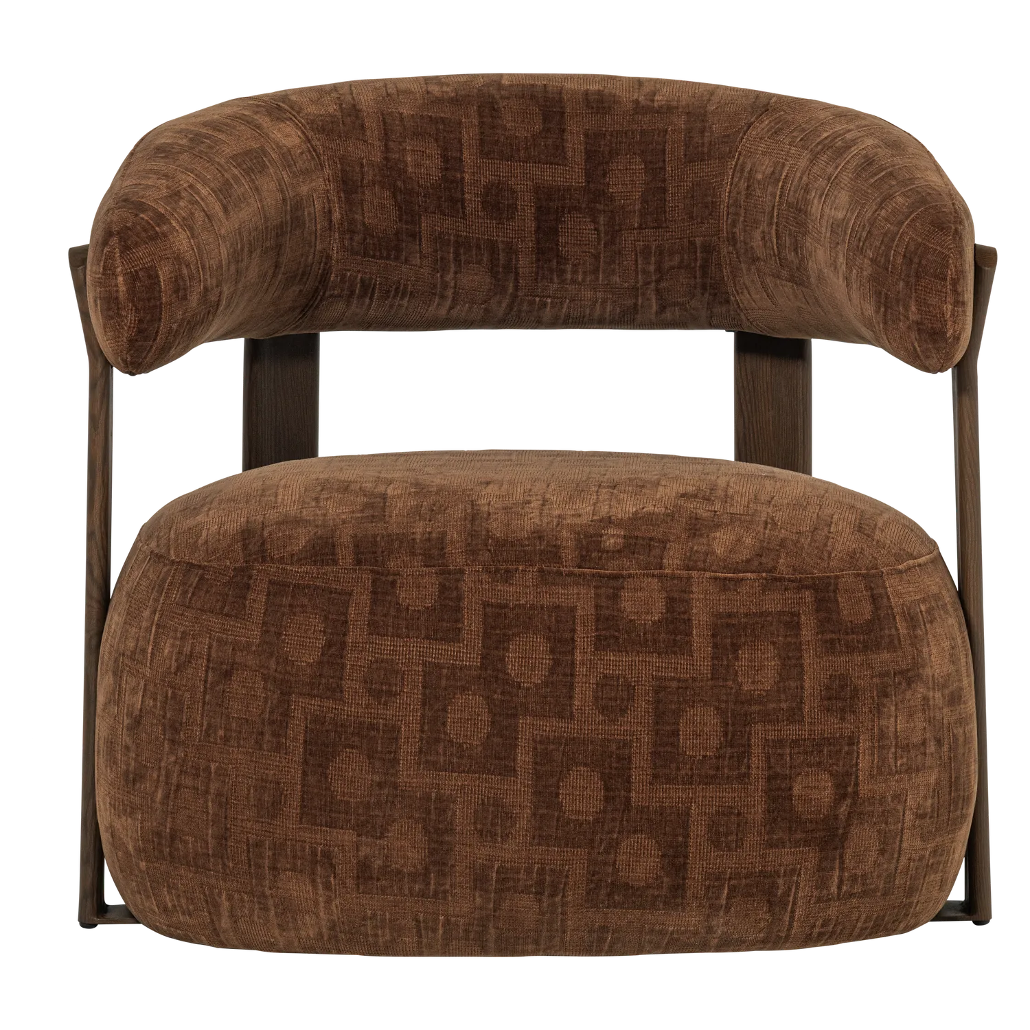 Woood Foon Fauteuil 3D Structuurstof Bruin [Fsc] - KwaliteitWonen.nl