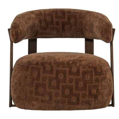 Woood Foon Fauteuil 3D Structuurstof Bruin [Fsc] - KwaliteitWonen.nl