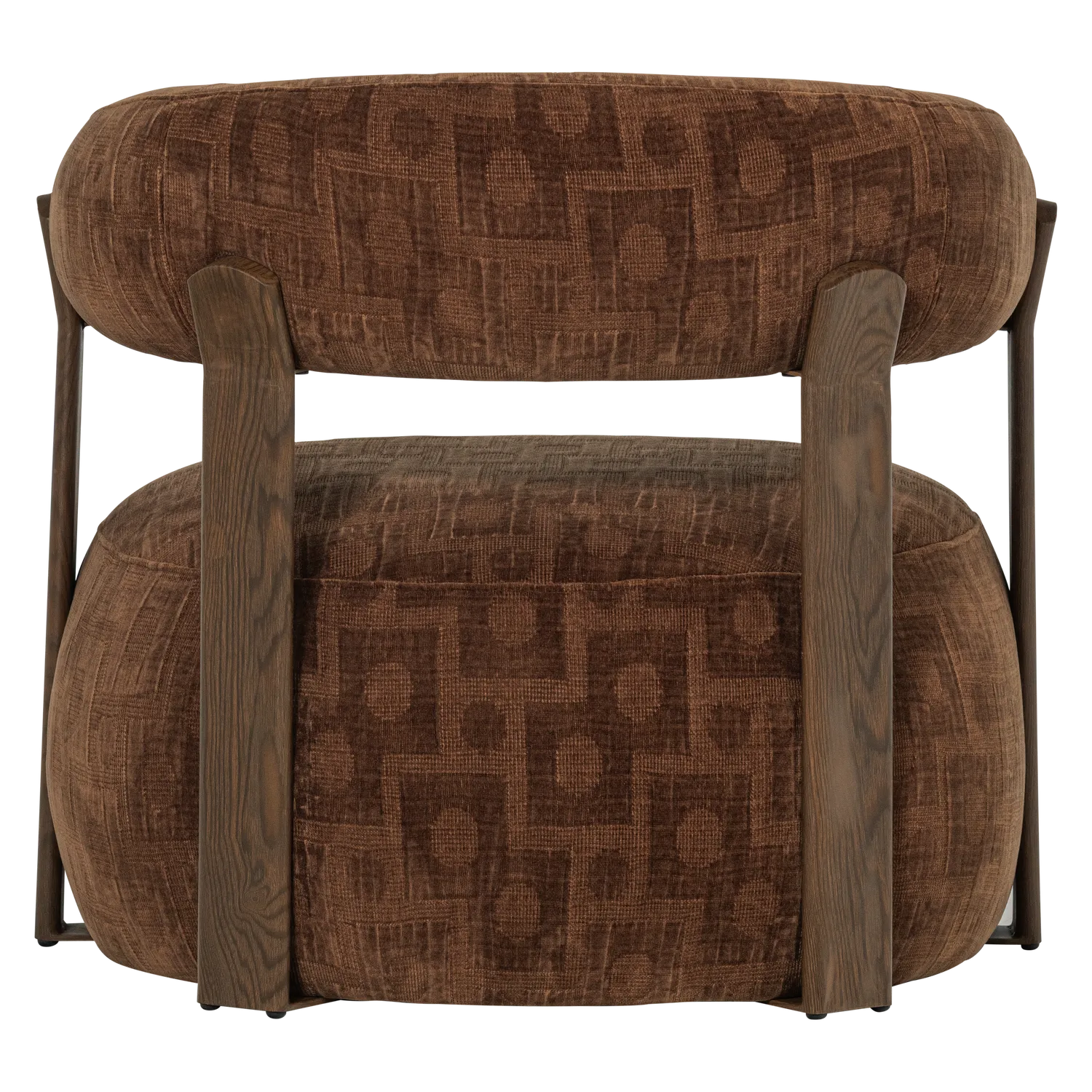 Woood Foon Fauteuil 3D Structuurstof Bruin [Fsc] - KwaliteitWonen.nl